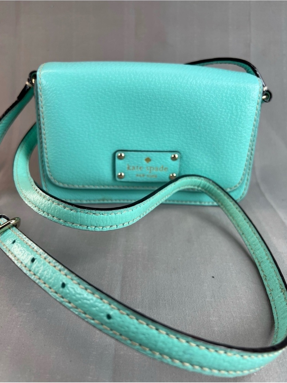 kate spade Aqua Pebbled Leather Crossbody Bag